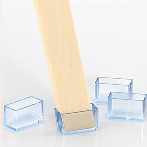 Almohadillas de silicona para patas de silla, protectores cuadrados de mesa y silla, anticolisión, antideslizantes, resistentes al desgaste, reducen el ruido, 50 x 50 mm, perfecto para muebles del