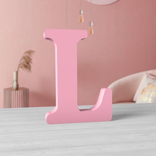 MeteoraPrime Lettres en Bois Rose 15 cm Lettres en Bois Non Finies pour Décoration Murale Lettres...