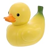 Artistique : cette décoration en forme de canard et de banane est une sculpture originale en forme de fruit qui apporte une touche ludique et artistique à votre maison ou votre bureau. décoration en résine représentant un canard et des fruits