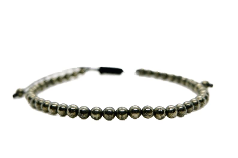 Bracelet de pyrite marron de 4mm, perles rondes lisses de qualite supérieure