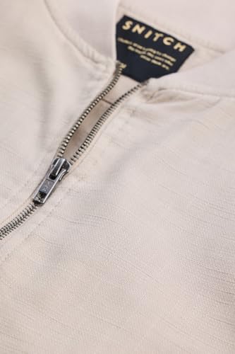 Image of SNITCH Mens Textured Relaxed Fit Jacket