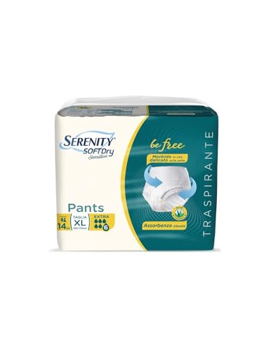 Formato: Pannolini Serenity Soft Dry - Sensitive Be Free Extra Pannoloni Pants Taglia XL, 14 pants