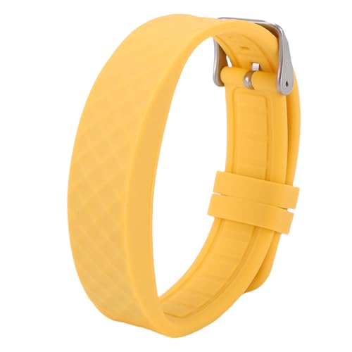 Jiawu Pulsera Inteligente Portátil con Seguimiento de Actividad Física, Función de Seguimiento del Sueño, Cómodo Diseño de Silicona, Contador de Pasos para Hombres y Mujeres (Yellow)