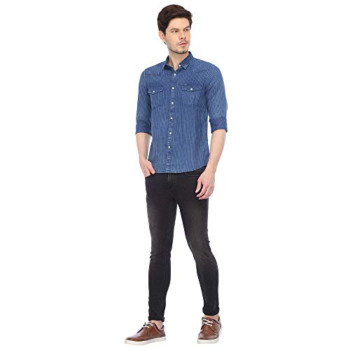 Image of Pepe Mens 2 Pocket Striped Shirt