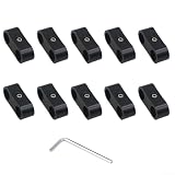 10 Stück Ölrohrschellen AN4-AN10 aus Aluminiumlegierung, Doppelloch-Klemmen zur Befestigung von Kraftstoffschläuchen und Bremsleitungen, schwarz, für Auto-Tuning und Reparatur(AN4)