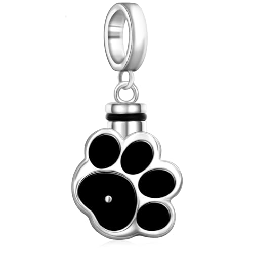 Abalorio de urna de perro de plata, el regalo de recuerdo perfecto para consolar a mujeres