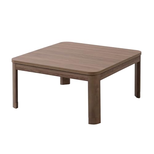 [山善] こたつ テーブル ヒーター 幅80cm×奥行80cm 正方形 一人暮らし 中間入切スイッチ 温度調節無段階 継脚タイプ 高さ2段階調整 ブラウン HKR-8080H(OBR)の商品画像（Amazon）