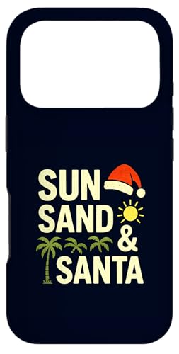 Noël en Juillet Soleil Sable Santa Tropical Beach Vacances Vacances Coque pour iPhone 17 Pro