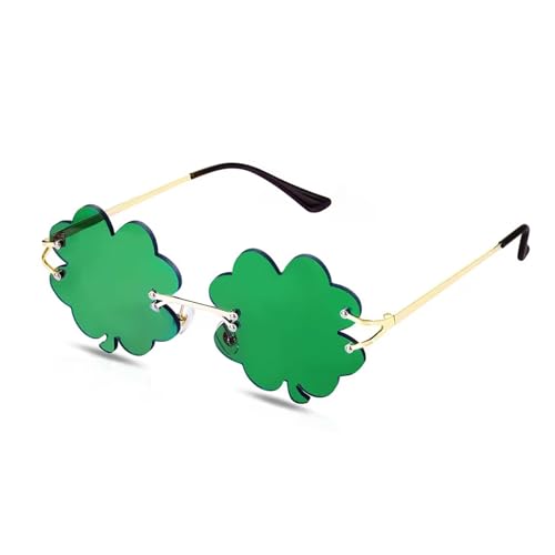 St Patricks Day Shamrock Glasses St Patricks Day Accessories Sunglasses Men Women Kids Irish Four Leaf Clover Green Glasses St Patrick's Day Glasses Paddys Day Accessories Sunglasses Eyeglasses Party