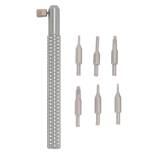 Zynphancer 時計用リューズリムーバー 6種類のヘッド付き ? 精密合金鋼製 腕時計チューブ修理ツール 機械式時計対応