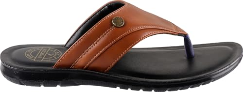 Image of Men's Stylish Rexine Slipper With Cushioned Footbed For All Day Comfort - Durable, Comfortable and Versatile Footwear for Casual & Formal Occasions | Soft, Stylish