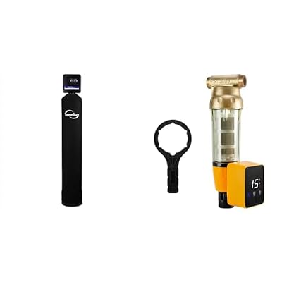 iSpring WF150K Whole House Water Filtration System with WSP100ARB Spin Down Sediment Reusable Water Filter, 100 Micron