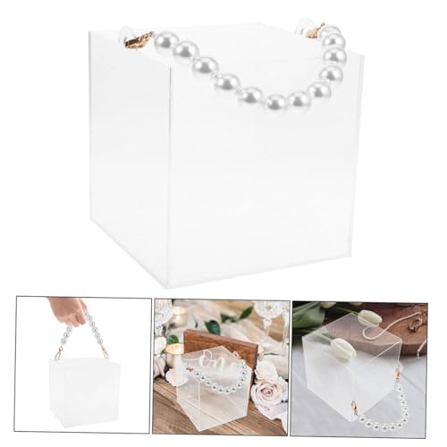 Boîte réutilisable transparente acrylique pour dragées de baptême