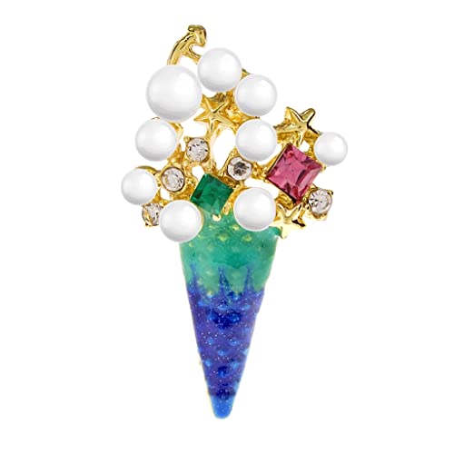 Accessoires en émail coloré et broches en strass avec perles pour femmes style bijoux d'été
