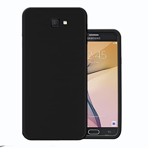 Hello Zone Exclusive Rubberised Matte Finish Soft Back Case Cover for Samsung Galaxy J7 Prime - Black