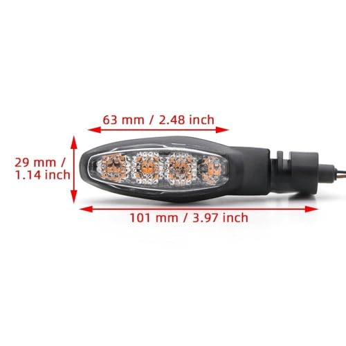 Clignotant de moto LED ambre 12V avec indicateurs de direction Tiger