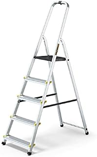 Aluminium Step Ladder 5 Tread Trade & DIY | Lightweight Platform Steps | EN131 Ladder