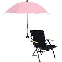Parapluie De Chaise Plage à Clip Universel 360° - Imprimé Zèbre, UPF50+ Acier Inox 8 Baleines