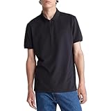 Calvin Klein Men's Tech Zip Polo Black