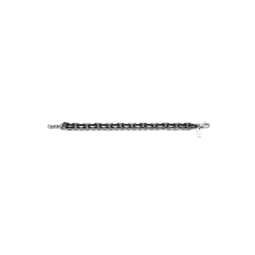 Armani Exchange Hombre Pulsera de piedras semipreciosas o acero inoxidable con cierre de mosquetón