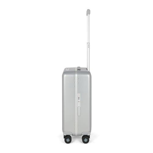 Image of SWISS MILITARY Black Gold Collection Bristol Luggage, Anti-Theft Zipperless Trolley, TSA Lock, 360 Wheels, USB & Type-C Port, 14 inch Laptop Compartment, 44L, Makrolon PC, (Free Cover) White, 55cm
