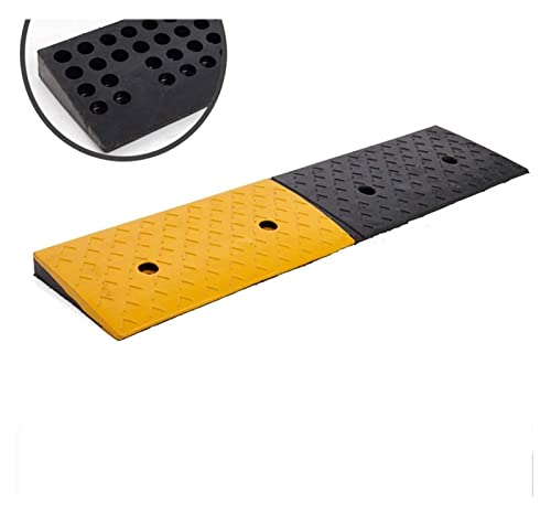 Rampas de goma antideslizantes 99x25x4 cm negro y amarillo miniatura 3