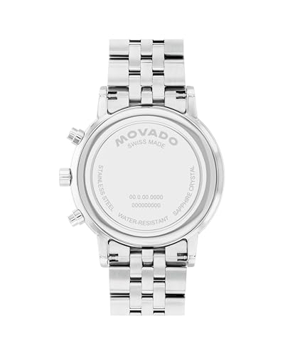 Movado Museum Men's Watch - Swiss Quartz Chronograph, Stainless Steel Bracelet - Classic, Modern Luxury Fashion Timepiece for Him - 42mm3