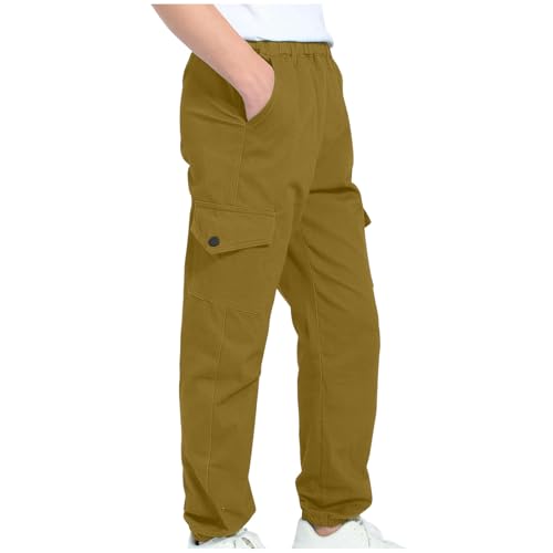 Boys Cargo Pants Casual Joggers Elastic Waist Trousers Drawstring Pants Hiking Tactical Pant Kids Tapered Sweatpants4