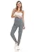 Leggings Depot Women's Maternity Pants Over The Belly Pregnancy Joggers Casual Lounge Pants (Heather Grey, Large)
