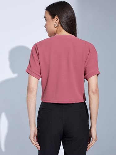 Image of Selvia Women's Textured Lycra Solid Top