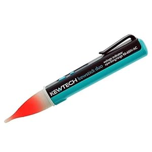 Kewtech KEWSTICKDUO Voltage Tester Pen Volt Stick with Dual Sensitivity CAT IV Rated, Pack of 1