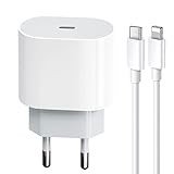 【20 W USB C Schnell aufladen Schutz Funktion】 Das USB C Ladegerät für das iPhone verfügt über einen integrierten Smart-Chip, der Ihr Gerät vor übermäßigem Strom, Überhitzung und Überladung schützen und den Ladevorgang stoppen kann, wenn der Akku voll ist. Lädt Ihr iPhone/ i-Pad-Gerät schnell, sicher und stabil, Maximieren Sie die Lebensdauer Ihres Akkus. Und es ist mit flammhemmendem ABS-Material bedeckt, das offene Flammen effektiv vermeiden kann.