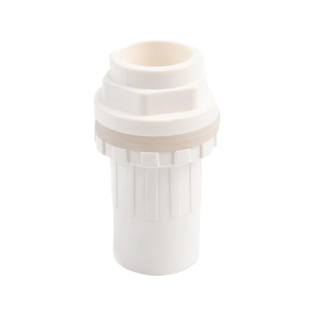 Pipe Drainage Joint 5Pcs Irrigation Inlet Outlet Joints 20/25/32/40/50mm, PVC Pipe Connectors for Fish Tank Garden Aquarium(White,50mm)