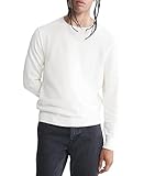 Calvin Klein Men's Supima Cotton Solid Monogram Logo Sweater