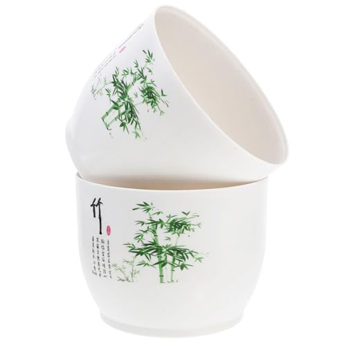 VALICLUD Lot de 2 Pots de Fleurs Hydroponiques en Plastique Épais Jardinières Rondes pour Plantes Aquatiques Bols Décoratifs Multifonctions pour Intérieur et Jardin