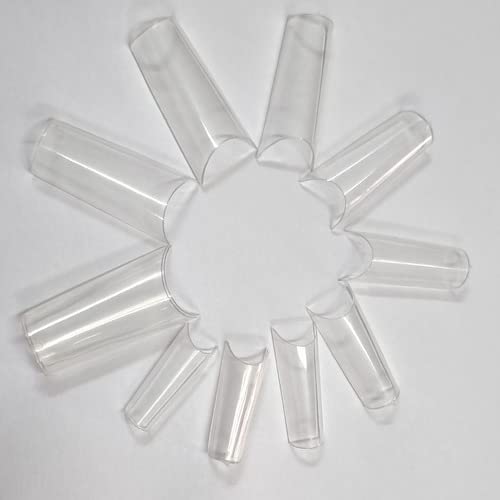 500pç Tips unhas posticas Curvatura Cdecoradas unha postiça Cor:Transparente