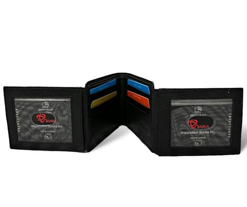 Leather Wallet for Men, Large Capacity, Genuine Leather, Bifold Wallet, Credit Card Holder with 16 Card Slots, and RFID Blocking2