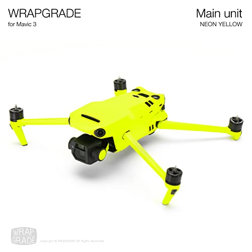 Image of WRAPGRADE Skin Compatible with DJI Mavic 3 Pro (NEON Yellow)