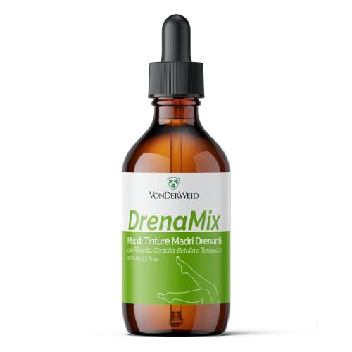 Vonderweid - DrenaMix | Mix Tinture Madri con Pilosella+ Centella+ Betulla+ Tarassaco | Integratore Drenante Depurativo Naturale | Estratto Totale ad Ultrasuoni | Analcolico, Vegan | 100 ml