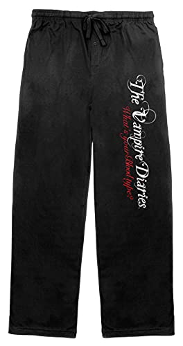 Bioworld The Vampire Diaries Logo Men's Black Sleep Pajama Pants-XL