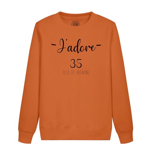 Sweatshirt Enfant J'adore 35 cadeau souvenir Ille et Vilaine Rennes