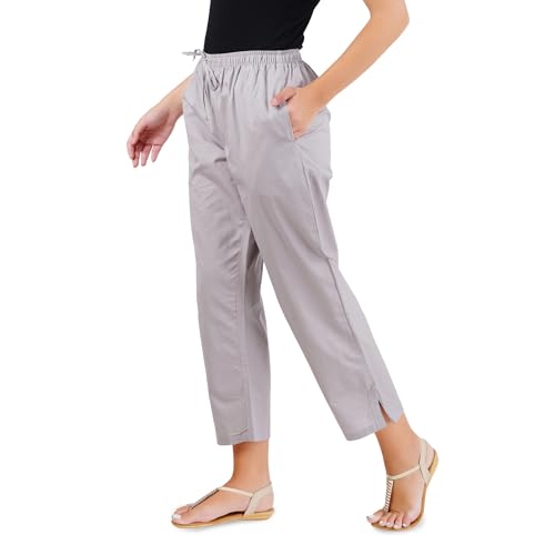 Happy Bunny Parallel Pants for Women 100% Cotton Ankle Length Tro...