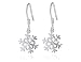 “Snowflake"925 Sterling Silver High-Polished Drop Dangle Earrings Gift for Girls (Hook Earrings)