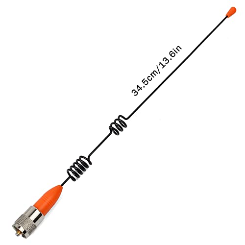 Image of TWAYRDIO 13.6 inch VHF Antenna for Marine Radio, VHF Radio Marine Antenna PL259 Base with 16.4ft RG58 Coax Cable, U-Bolts and L-Bracket for Uniden Cobra Standard Horizon Marine Radios