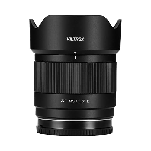 VILTROX 25mm F1.7 E, AF 25mm F1.7 für Sony E-Mount Autofokus Objektiv, APS-C für Sony a7III a7RIII...