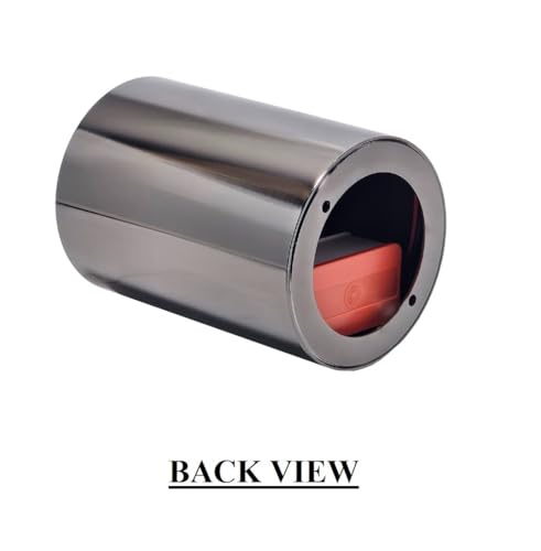 Image of Mufasa 6 Watts Black Chrome Finish LED Round Surface Light Cylindrical Shape Indoor Ceiling Mounted Spot Light Down Light Aluminum Body (Warm White)