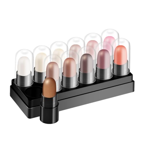 LIFKOME Eyeshadow Palette 12 Color Eyeshadow Sticks Highlighter Makeup Pen Stick Eye Shadow Pencil Non-greasy Smudge-proof