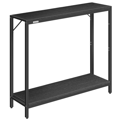 MAHANCRIS Console Table, 2-Tier Entrance Table, Behind Sofa Table, Industrial Style, Sturdy and Stable, for Living Room, Entryway, Foyer, Corridor, Office, Black CTHB27601The Forest Stewardship Council