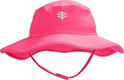 Coolibar UPF 50+ Baby Splashy Bucket Hat - Sun Protective (6-12 Months- Aloha Pink)