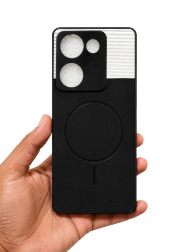 Image of Bintage 2in1 Hard Slim Back Case | Soft Border Camera Protect | Dual PU Leather Finish Back Cover Compatible for Vivo Y200 Pro 5G - White & Black